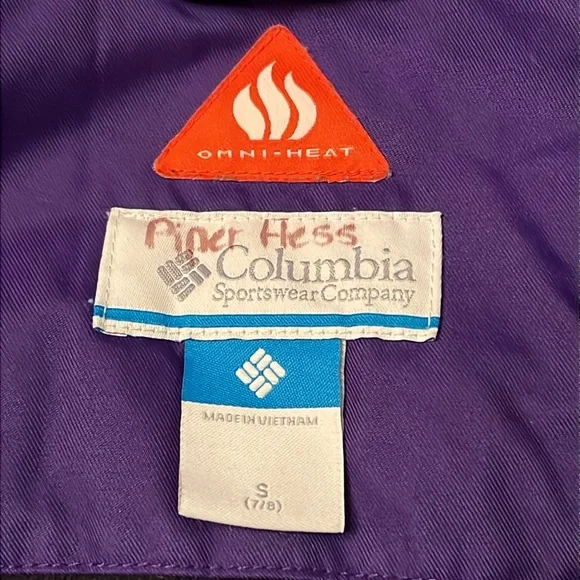 Columbia Girls Winter Coat Jacket size Small 7/8 with outgrown sleeves - Picture 7 of 11